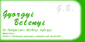 gyorgyi belenyi business card
