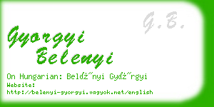 gyorgyi belenyi business card